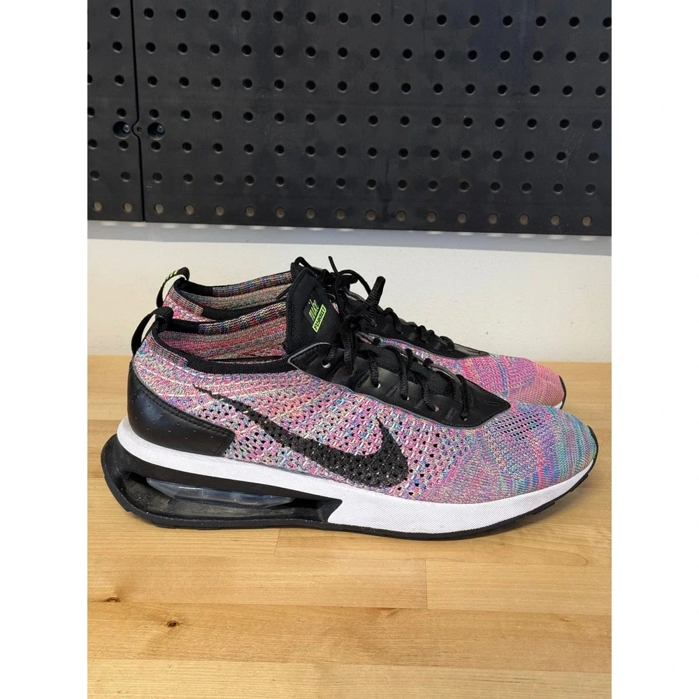 Nike Air Max Flyknit Racer Mens Ghost Green Pink‎ Blast DJ6106-300 Size 10.5